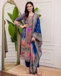 DESIGNER WEAR TRENDING  TOP WITH PRINTED WORK WITH MIROR WORK WITH PANT AND DUPATTA