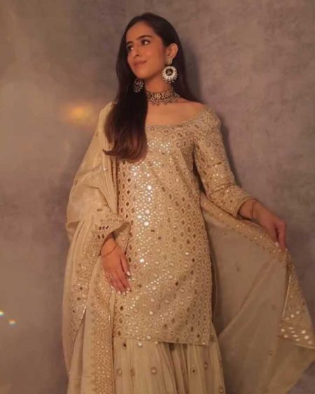 NEW TRENDING FOIL PAPER SEQUENCE EMBROIDERY SUIT WITH WORK SARARA AND DUPATTA