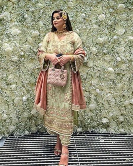 TRENDING FAUX GEORGETTE SEQUANCE EMBROIDERY WORK SUIT WITH STITCHED PANT AND DUPATTA