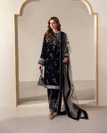 FOR THIS WINTER SEASON WEAR VELVET SEQUENCE EMBROIDERY WORK SUIT PANT WITH DUPATTA