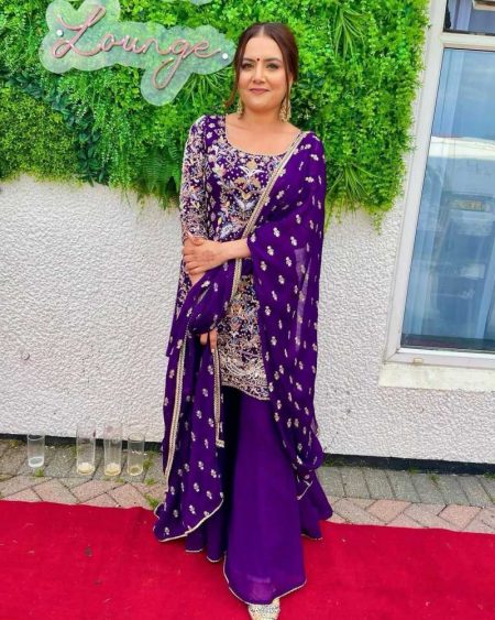 DESIGNER WEAR TRENDING  TOP WITH SEQUANCE  EMBROIDERED WORK AND PLAZO WITH DUPATTA