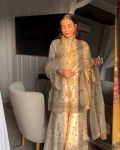 EID SPECIAL DESIGNER TRENDING  TOP WITH SEQUANCE EMBROIDERY WORK WITH PLAZO AND DUPATTA