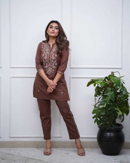 SUMMER RUNNING WEAR SPECIAL TRENDING CO-ORD SET WITH  EMBROIDERY WORK