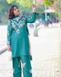 DESIGNER AND MOST TRENDING FARSI SALWAR SUIT IN THREE PIECE WITH EMBROIDERY WORK