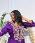 FOR TRENDING WEDDING SEASON INDO WESTERN LEHENGA TOP PAIR AND DUPATTA WITH BEAUTIFUL SEQUENCE EMBROIDERY WORK