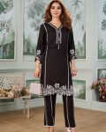 FOR TRENDING RUNNING WEAR CO-ORD SET PAIR WITH BEAUTIFUL EMBROIDERY WORK