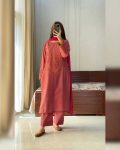 DESIGNER WEAR EXCLUSIVE SUIT IN ROMAN SILK FABRIC TOP AND PANT WITH DUPATTA IN GEORGETTE