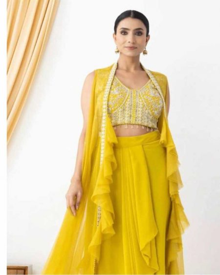 NEW THREE PIECE HAND WORK  WESTERN OUTFIT FOR TRENDY WEDDING SEASON