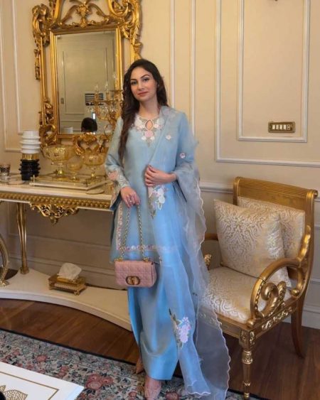 DESIGNER AND MOST TRENDING FARSI SALWAR SUIT IN THREE PIECE WITH EMBROIDERY WORK
