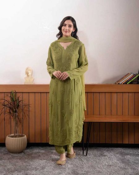 DESIGNER WEAR EXCLUSIVE GEORGETTE WITH EMBROIDERY SUIT WITH DUPATTA